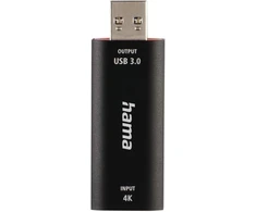 Hama 4k hdmi į usb 3.0 vaizdo įrašymo plokštė (tiesioginiam slr fotoaparato, vaizdo kameros ar veiksmo kameros įrašymui į kompiuterį, nešiojamąjį kompiuterį, skirtą tiesioginei transliacijai, žaidimams, vaizdo konferencijoms)