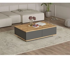 Hanah Home stilingas kavos staliukas, atlantic pine &amp; anthracite, 90 x 60 x 28.6 cm, 100% melaminu dengta medžio drožlių plokštė, 18 mm storio, modernaus dizaino svetainėms