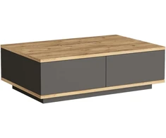Hanah Home stilingas kavos staliukas, atlantic pine &amp; anthracite, 90 x 60 x 28.6 cm, 100% melaminu dengta medžio drožlių plokštė, 18 mm storio, modernaus dizaino svetainėms