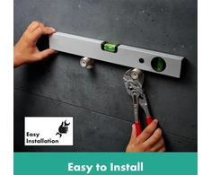 Hansgrohe Ecostat Fine 13325000 potinkinis vonios termostatas su apsauginiu užraktu (safetystop) ties 40 °c, termostatas voniai, maišytuvas 2 vartotojams, chromas