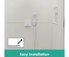 Hansgrohe Fixfit E sieninis laikiklis su dušo galvutės laikikliu, matinė balta