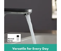 Hansgrohe Vernis Blend praustuvo maišytuvas su 100 mm snapo aukščiu, su traukimo strypu, vandens taupymo įranga, chromas