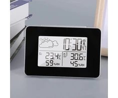 Haofy meteorologijos stotis, belaidė Lcd orų prognozės meteorologijos stotis skaitmeninis žadintuvas vidaus lauko termometras higrometras su Lcd ekranu su apšvietimu ir išoriniu jutikliu