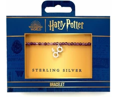 Harry potter sidabrinė apyrankė su kristalų žaibo simboliu ir akinių pakabuku - vienas dydis - sidabro