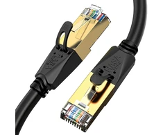 Šakotuvas Hasa zone tinklo kabelis cat 8 lan kabelis 40 gbits 2000 mhz, cat.8 ethernet patch kabelis 1 m didelio greičio sftp lankstus rj45 kabelis gigabitiniams tinklams, jungiklis, patch panelis