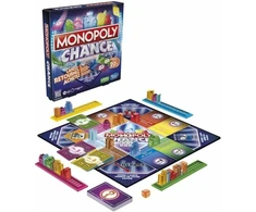 Hasbro Monopolis Happiness Fast Monopolis stalo žaidimas šeimai, skirtas 2–4 žaidėjams, apytiksliai 20 minučių (prancūziška versija)