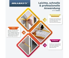 Haskyy Auksinė dažytojų maskavimo juosta 10 x dažytojų juosta 30 mm x 50 m profesionali maskavimo juosta dažytojų juosta washi juosta auksinė popierinė juosta lipni