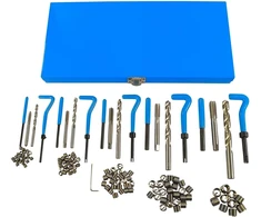 Haskyy sriegių remonto komplektas 131 vnt. I M5, M6, M8, M10, M12 I vidinis sriegis, sriegiklis I įdėklų movos