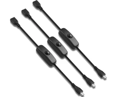 Hatmini micro usb jungtis (vyriška) į jungtį (moteriška) su jungikliu, įkrovimo kabelis 5v 2a, trumpas prailginimo laidas, palaikantis įkrovimo srovę usb įrenginiams