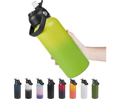 Hawthyhome nerūdijančio plieno gertuvė, 1000 ml, vandens butelis su šiaudeliu, 946 ml termosas, nepralaidus, be Bpa, vakuuminė dviguba sienelė, skirta sportui, kelionėms, stovyklavimui, žygiams, dviračių sportui