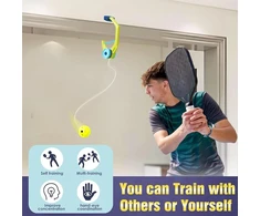 Hayaww Pickleball treniruoklio rinkinys - 2 atšokantys kamuoliukai, individualūs pratimai, nešiojamas pradedantiesiems ir pažengusiems žaidėjams - sporto treniruotės su pagrindo plokšte