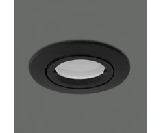 Hcfei led įleidžiamas šviestuvas, reguliuojamas, juodas, pasukamas, 5 w, plokščias, 230 v, įleidžiamas šviestuvas, 68 mm gręžimo skylė, 120° spindulio kampas, šilta balta, 3000 k (6 vnt.)