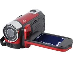Hd vaizdo kamera, nešiojama 1080p 16mp dv kamera, 2.7 colio tft skaitmeninio priartinimo vaizdo kamera su pasukamu ekranu, 16x skaitmeninio priartinimo kelioninė kamera (raudona)