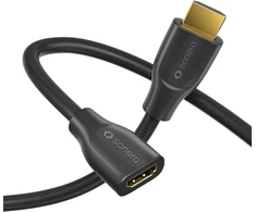 Hdmi 2.0 prailginimo kabelis 4k 60hz, 0.5m, paauksuoti kontaktai
