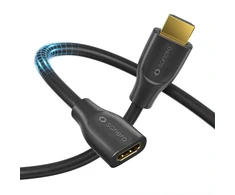 Hdmi 2.0 prailginimo kabelis 4k 60hz, 0.5m, paauksuoti kontaktai