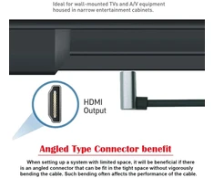 Hdmi 2.1 Kabelis 1.0m Kampuotas 8k 60hz 4k 120hz 48gbps