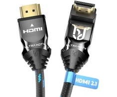 Hdmi 2.1 Kabelis 8k 90° Kampas 0.5m - 48gbps, 8k@60hz, 4k@120hz