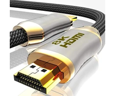 Hdmi 2.1 šviesolaidinis kabelis - 8k 120hz - 4k 240hz hdr10+ 3d earc cec hdcp 2.3 optinis itin didelio greičio paauksuoti kontaktai šviesolaidinis kabelis su cinko lydinio jungtimi apsauga nuo lūžių, juodas (juodas)