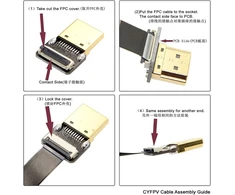 Hdmi A tipo kampinis 90 laipsnių į Hdmi A tipo plokščias kabelis 50 cm