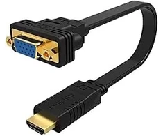 Hdmi į vga 1080p suderinamas hdmi į vga adapteris kompiuteriui, nešiojamam kompiuteriui, pc monitoriui, hdtv, skaitmeninis į analoginį konverterio kabelis, skirtas XBOX 360 ps3 tv box į projektoriaus ekraną, juodas