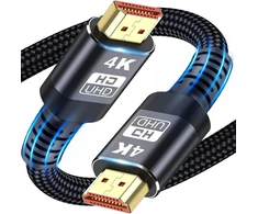 Hdmi kabelis, 4k hdmi kabelis 2m/6.6ft, itin greitas pintas hdmi laidas palaiko 4k@60hz, arc, hdr, 3d, ethernet, suderinamas su visais hdmi įrenginiais