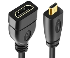 Hdmi - micro hdmi kabelis | 4k | 3d | 15 cm