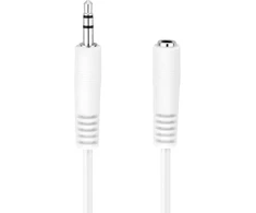 Hdsupply Ac016-025 audio stereo ilgintuvas, 3,5 mm kištukas į 3,5 mm lizdą, itin plonas dizainas, 2,50 m, baltas