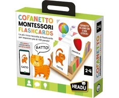 Headu Montessori Lavinamosios Kortelės 120 Kalbančių Kortelių Vaikų Įgūdžių Ugdymui It59919 Edukacinis Žaidimas Vaikams 2-4 Metų Pagaminta Italijoje