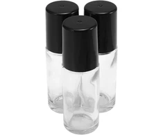 Healifty 30ml rolleriniai buteliukai 4vnt skaidraus stiklo rolleriniai buteliukai daugkartiniai eterinių aliejų kvepalų rolleriniai buteliukai konteineris kelionėms