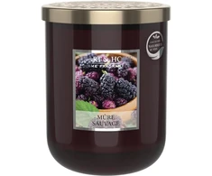 Heart &amp; Home kvapni žvakė, pagaminta iš natūralaus sojų vaško namams - didelis stiklainis su gervuogių aromatu - 75 valandų degimo laikas - dovana, dekoracija ir kvapas namams - stiklas