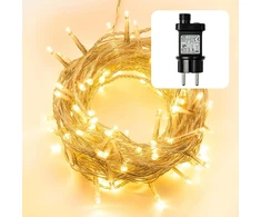 Hellum 150759 lauko led girlianda, 120 šiltai baltų led lempučių, skirta naudoti viduje ir lauke, su laikmačiu, maitinama iš elektros tinklo, 11,90 m apšviestas ilgis su skaidriu kabeliu