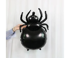 Helovino balionai voras folinis balionas Helovino vakarėlio dekoracija juodi balionai Helovino dekoracija vorai didelis balionas 80 cm Helovino folinis balionas pripučiami vorų balionai baisus vakarėlio voras