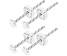 Hemoton 4 srieginių verpstės strypų rinkinys vartams M8 (8 mm) atsarginė varžto dalis slėgiu montuojamiems apsauginiams vartams naminiams gyvūnams įtempimo vartų prailginimui