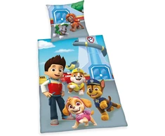 Herding Paw Patrol patalynės komplektas, pagalvės užvalkalas 65 x 65 cm, antklodės užvalkalas 140 x 200 cm, su lygiu užtrauktuku, medvilnė/renforcé
