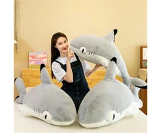 Herfair minkštas žaislas ryklys pliušinis žaislas kawaii kimštinis žaislas pliušinė pagalvėlė apkabinimui ir žaidimui ryklys pliušinis žaislas pliušinės lėlės kalėdinė dovana vaikams, mergaitėms ir berniukams (70 cm)