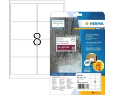 Herma 8331 Vandeniui atsparios etiketės, 200 vnt., 99.1x67.7 mm, baltos