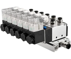 Heschen elektrinis pneumatinis 6 solenoidinis vožtuvas 4v210-08 Dc 12v Pt1/4 5 krypčių 2 padėčių skirstytuvas su pagrindu, duslintuvu ir greito montavimo rinkiniu