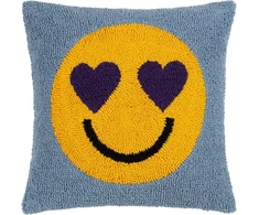 Heya Home Smile megzta pagalvėlė su plunksnomis