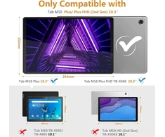 Hianjoo dėklas Lenovo Tab M10 Fhd Plus 10.3, mėlynas