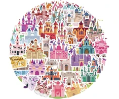 Hibarby Dream Castle lipdukų rinkinys, graffiti vandeniui atsparūs vinilo princesės pilies lipdukai nešiojamam kompiuteriui, vandens buteliui, kelioniniam dėklui, mobiliojo telefono dėklui, ipad, dienoraščiui, iškarpų albumui, vaikams, paaugliams, 50 vnt.