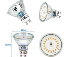 Lubinis šviestuvas Hibay 10 Led prožektorių rinkinys 230 V Gu10 Pasukamas įleidžiamas šviestuvas 68 mm skylės dydis Lubiniai prožektoriai Apvalus įleidžiamas prožektorius su 5 W šiltai balta lempute