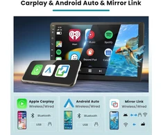 Automagnetola Hikity 2g 64g Android13 automobilinis radijas Toyota Avensis T25 2002-2008 su belaidžiu Carplay Android Auto, 9 colių jutiklinis ekranas, Gps navigacija, Bluetooth Wifi Rds Fm Mic, atbulinės eigos kamera