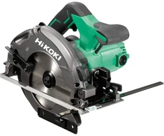 Hikoki C6u3 diskinis pjūklas (1300 W, 230 V, pjūklo disko skersmuo 165 mm, maks. pjovimo gylis 90°: 54 mm / 45°: 40 mm, 2 pakopų apsaugos jungiklis, Hm pjūklo diskas, dėkle)