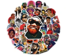 Hip-hop rap lipdukų rinkinys, 100 vnt., mielos dekoracijos automobiliui, nešiojamam kompiuteriui, riedlentei, dviračiui, mopedui, motociklui, kompiuteriui, tinkamas suaugusiems ir vaikams