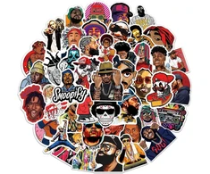 Hip-hop rap lipdukų rinkinys, 100 vnt., mielos dekoracijos automobiliui, nešiojamam kompiuteriui, riedlentei, dviračiui, mopedui, motociklui, kompiuteriui, tinkamas suaugusiems ir vaikams