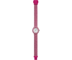 Hip Hop, Shimmer Crush kolekcijos moteriškas laikrodis su blizgančiu silikoniniu dirželiu ir lurekso audiniu, atsparus vandeniui kvarcinis mechanizmas, 32 mm korpusas, dovana moterims, apyrankė, apyrankė