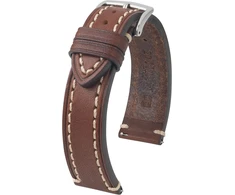 Hirsch xl vyriškas laikrodžio dirželis saddle odos modelis liberty 20 mm