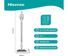 Hisense Hvc6133wuk Belaidis dulkių siurblys, baltas