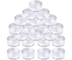 Hnjusr 24 indelių rinkinys, 3 ml tušti indeliai, skaidrūs indeliai, mini skardinės, kremo indeliai, tuščias skaidrus indelis su užsukamu dangteliu, kelioninis puodelių rinkinys losjonui, kremui, mini žvakėms, kosmetikai