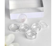 Hnjusr 24 indelių rinkinys, 3 ml tušti indeliai, skaidrūs indeliai, mini skardinės, kremo indeliai, tuščias skaidrus indelis su užsukamu dangteliu, kelioninis puodelių rinkinys losjonui, kremui, mini žvakėms, kosmetikai